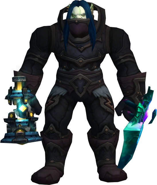 Vhelkán in currently equipped armor
