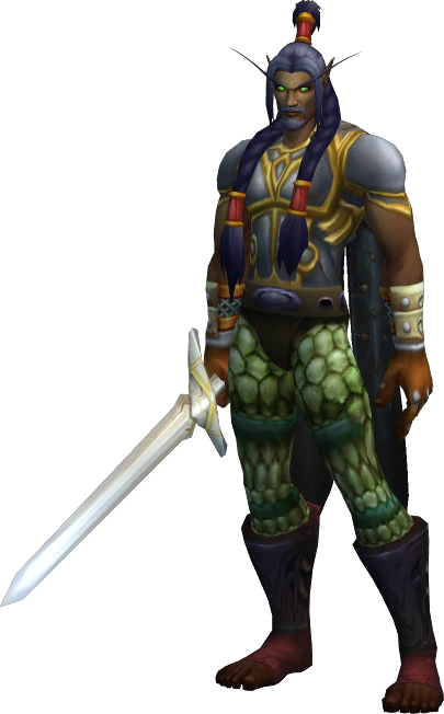 Damiann in currently equipped armor